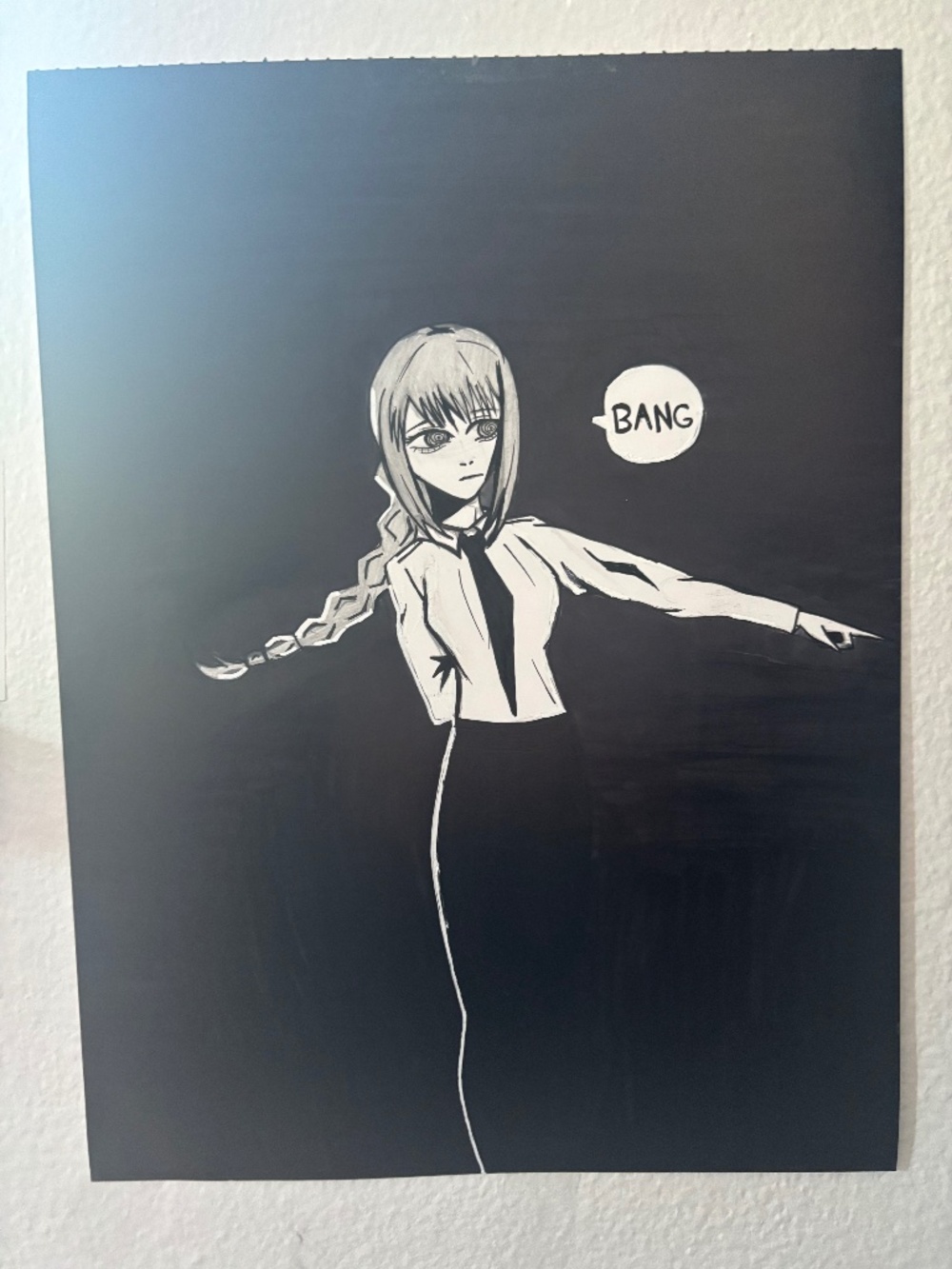 Hand drawn Makima art piece
